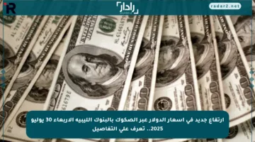 ارتفاع جديد في أسعار الدولار عبر الصكوك بالبنوك الليبية الأربعاء 30 يوليو 2025.. تعرف على التفاصيل